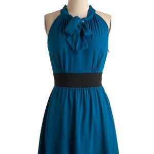 Teal Knee Length Modcloth Dress